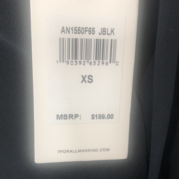 7 for all mankind black silk blouse. - Picture 2 of 3